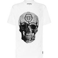 T-Shirt mit Totenkopf-Grafikprint und Rundhalsausschnitt