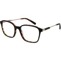 Rechteckige Brille mit Schildpattrahmen