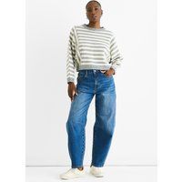 Gestreifter Strickpullover in lockerer Passform