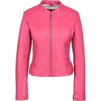 Elegante Kragenlose Leder-Bikerjacke