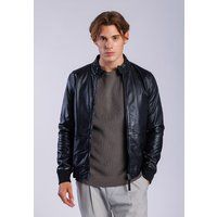 Herren Lederblouson mit Strickdetails