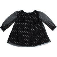 Gepunktetes Tüllkleid für Mädchen mit langen Ärmeln