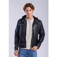 Herren Bikerjacke aus Kunstleder