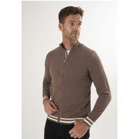 Herren Strickjacke mit Stehkragen und Reißverschluss