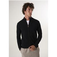 Herren Strickjacke mit Stehkragen und Reißverschluss