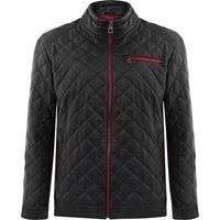 Moderne Schwarze Leder Bikerjacke