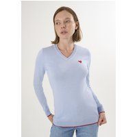 Klassischer V-Ausschnitt Strickpullover