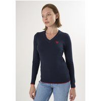 Klassischer V-Ausschnitt Strickpullover