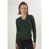 Klassischer V-Ausschnitt Strickpullover