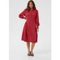 Elegantes feminines rotes Midikleid