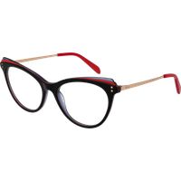 Cat-Eye Brillenrahmen Schwarz und Rot