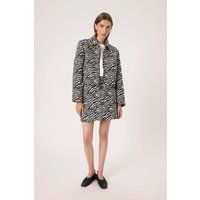 Crop-Jacke und Rock-Set mit Zebra-Print