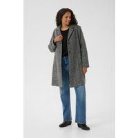 Taillierter Blazer Mantel mit Karomuster