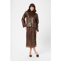 Langarm-Bluse KAziggy Langarm-Bluse Regular fit dark brown