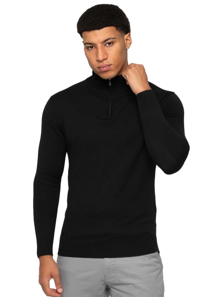 Herren Half-Zip Trichterkragen Pullover