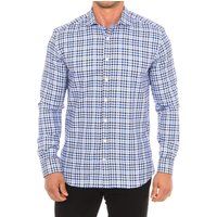 Herrenhemd blau kariert Slim Fit