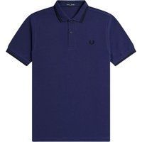 Marineblaues Piqué-Poloshirt für Herren