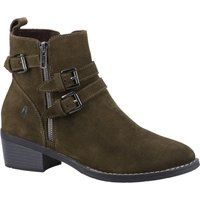 Hush Puppies - Damen Stiefeletten "Jenna", Leder (Khaki-Braun)