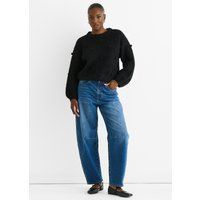 Oversize Strickpullover mit Bommeln