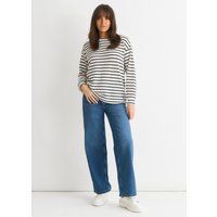 Oversized Strickpullover mit Monostreifen