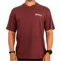 Burgunderfarbenes T-Shirt mit Logo und kurzen Ärmeln