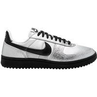 Metallic-Silberne Low-Top Sneaker