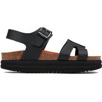 Vegane Flatform Sandale mit Schnallenriemen