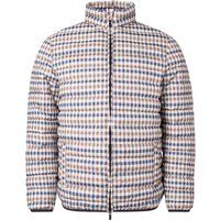 Aquascutum Herren Karierte Stehkragen Active Gepolsterte Jacke (Beige)