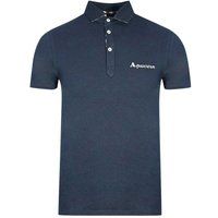 Aquascutum Unisex Erwachsene Signature Logo Polo-Shirt (Marineblau)
