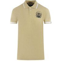 Aquascutum Unisex Erwachsener Aldis Polo-Shirt mit Kontrastkragen (Beige)