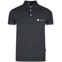 Aquascutum Unisex Erwachsene Aldis Logo Polo Shirt (Schwarz)