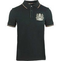 Aquascutum Unisex-Erwachsenen Aldis Crest Polo-Shirt (Schwarz)