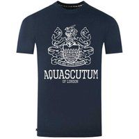 Aquascutum Herren London Aldis T-Shirt (Marineblau)