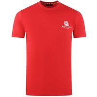 Aquascutum Herren London Aldis Logo T-Shirt (Rot)