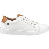 Klassischer weißer Leder Schnür-Sneaker