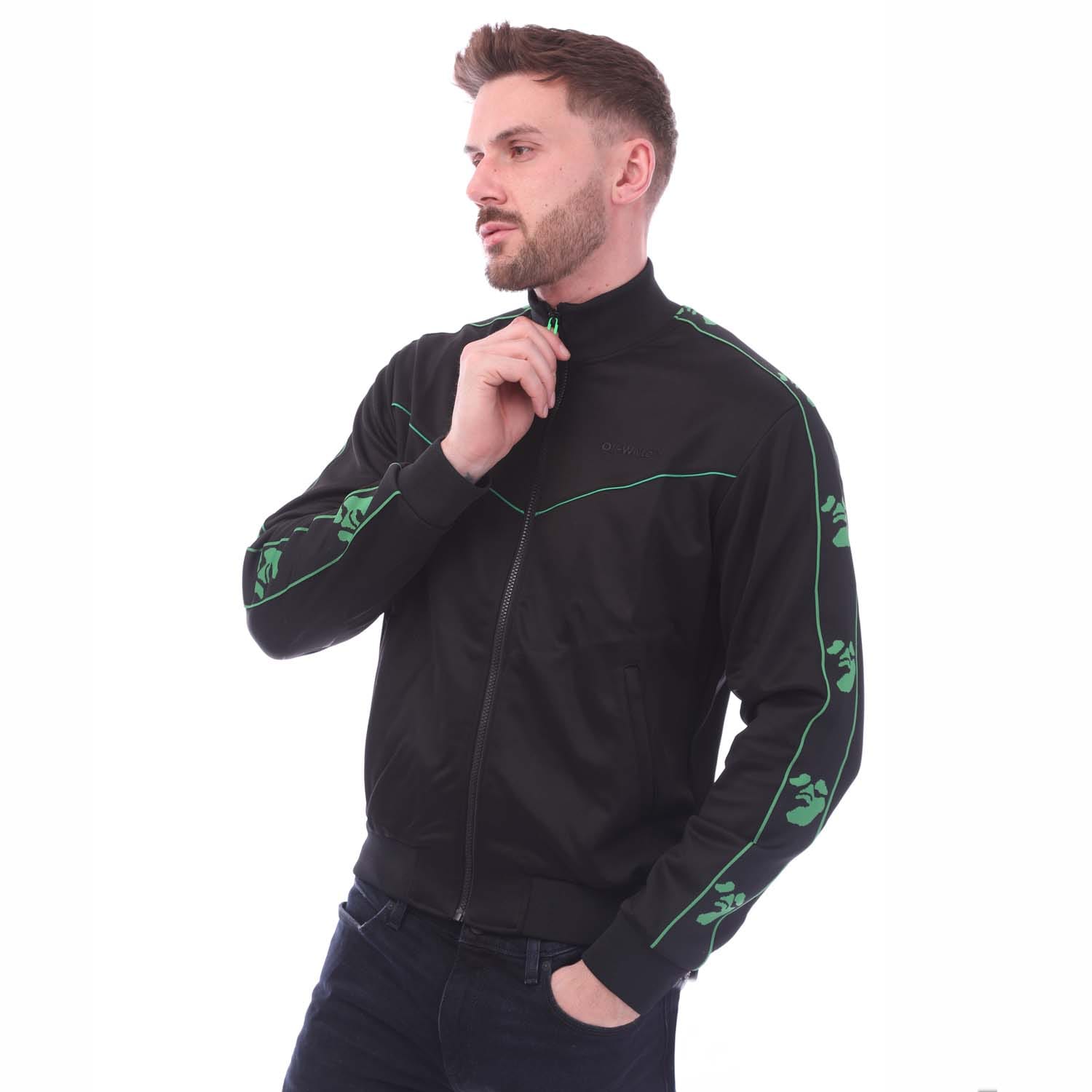 Schmale Trainingsjacke mit Logo-Band