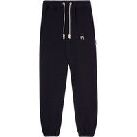 Schmal geschnittene marineblaue Baumwoll-Jogginghose
