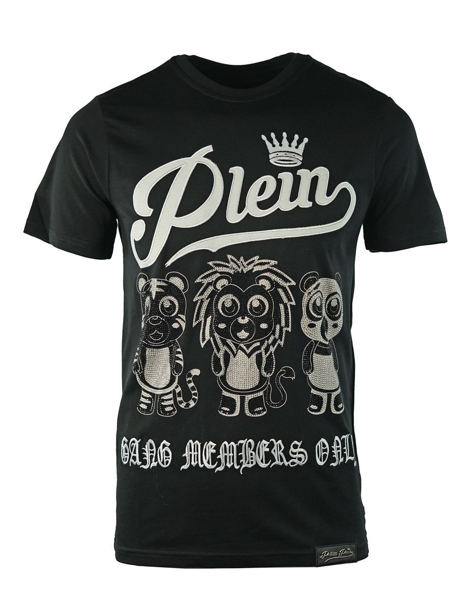 Herren Schwarzes T-Shirt mit Grafikprint