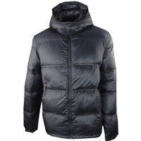 Schwarze Steppjacke mit Kapuze