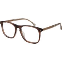 Quadratische Vollrand-Brille in Braun