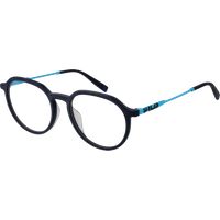Runde Fila Brille mit blauen Akzenten
