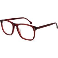 Quadratische Vollrandbrille in Rot