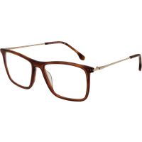 Rechteckige Vollrandbrille Braun