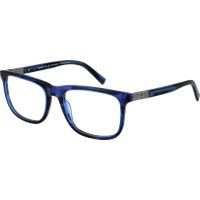 Blaue rechteckige Vollrandbrille