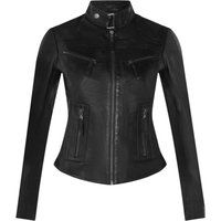 Damen Slim Fit Leder Biker Jacke