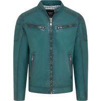 Herren Bikerjacke aus grünem Leder