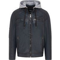 Herren Lammleder Bikerjacke mit Kapuze