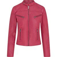 Schmal geschnittene Damen Bikerjacke aus Leder