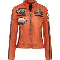 Damen Biker-Rennjacke aus Leder