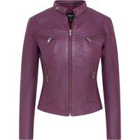 Schmale Leder Bikerjacke